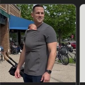 Lalabu Gray V-Neck T-Shirt